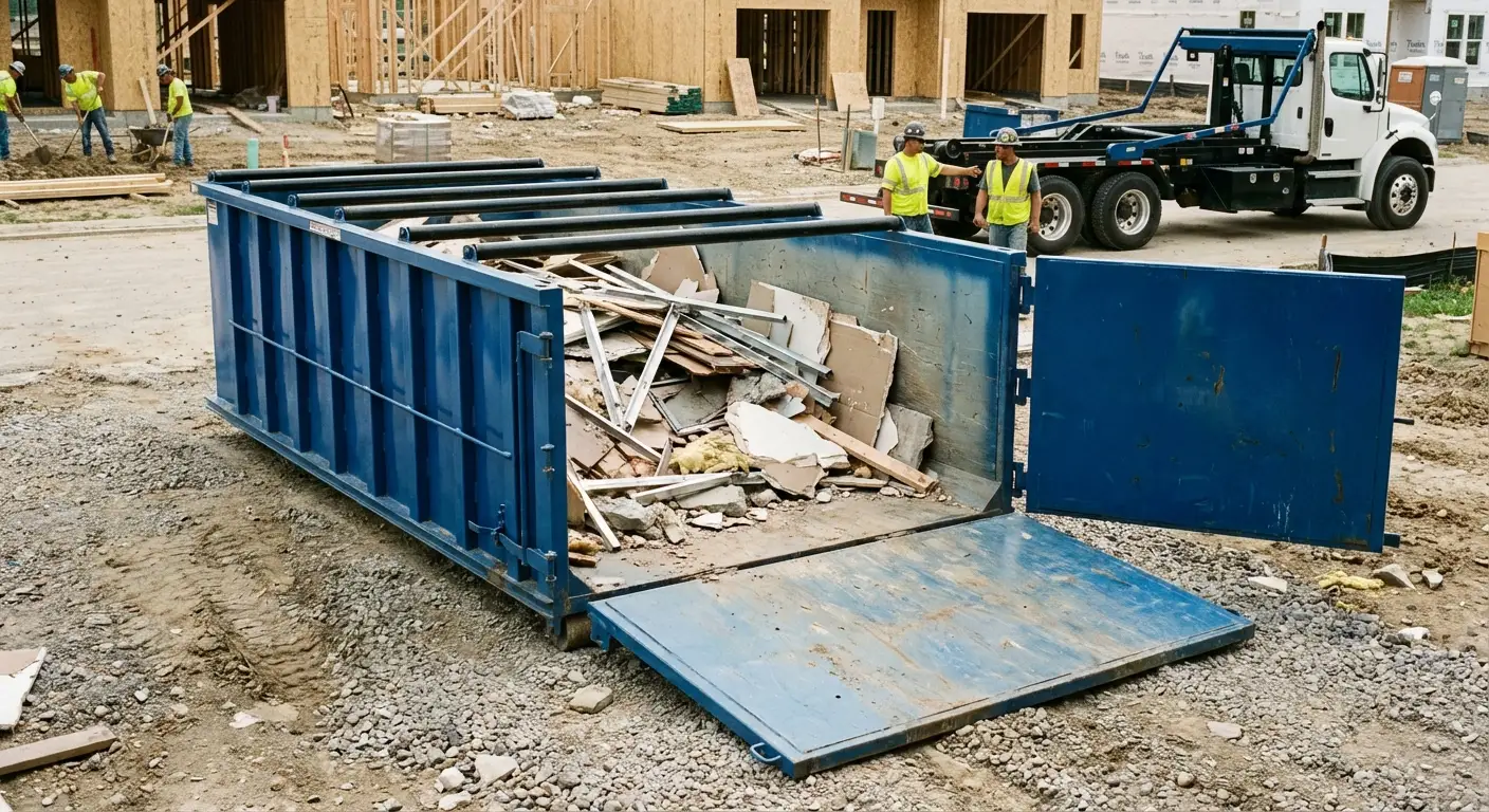 Dumpster with walk-in loading door in Kissimmee, FL