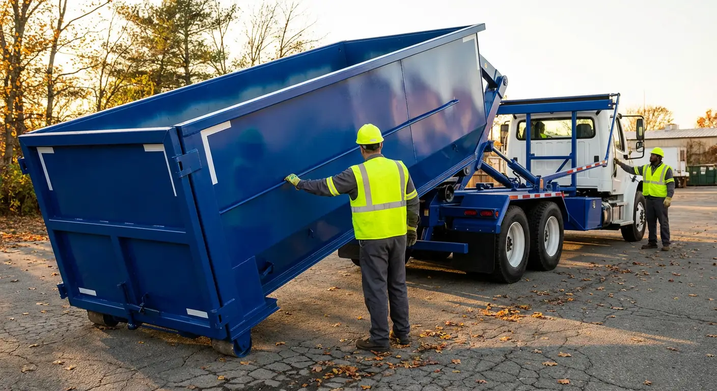 Commercial roll-off dumpster delivery truck in Kissimmee, FL