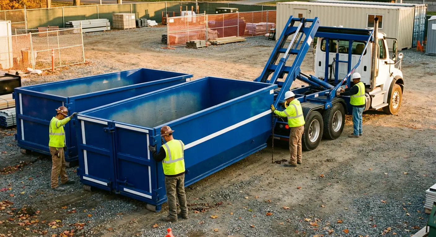 Commercial dumpster logistics and delivery truck access in Kissimmee, FL